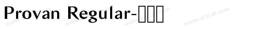 Provan Regular字体转换